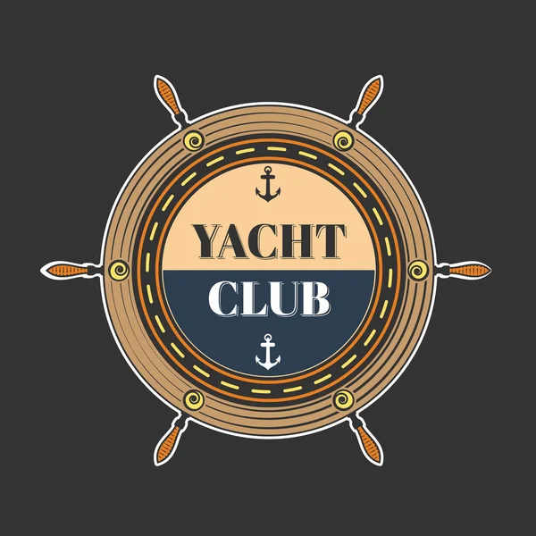 Vector yacht club logo — Stockvector