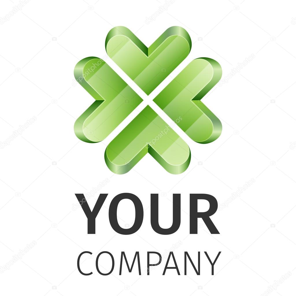 Abstract logo clover on a white background, excellent vector illustration, EPS 10