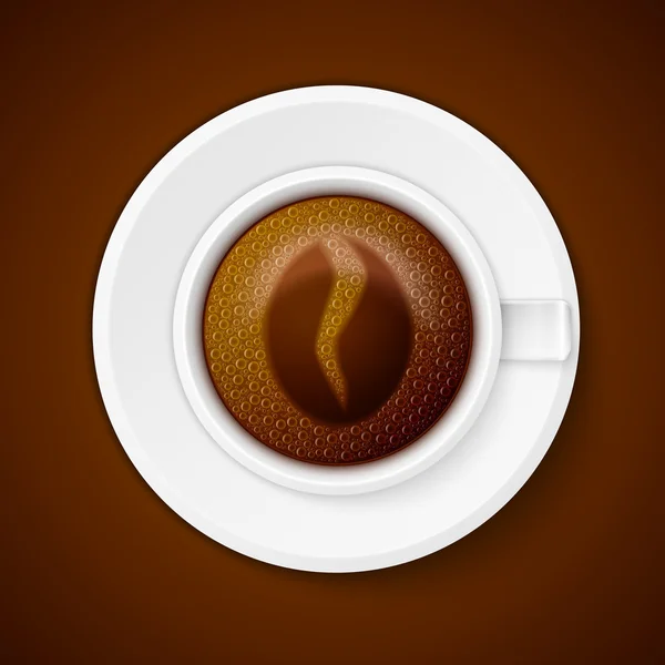 Tasse Kaffee mit Kaffeesymbol — Stockvektor