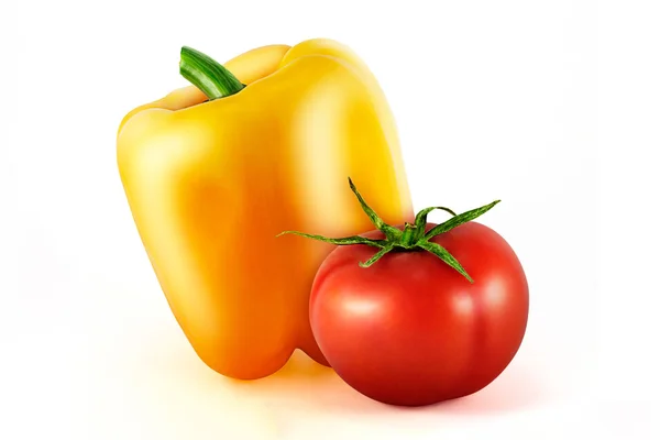 Lada manis segar, tomat . — Stok Foto