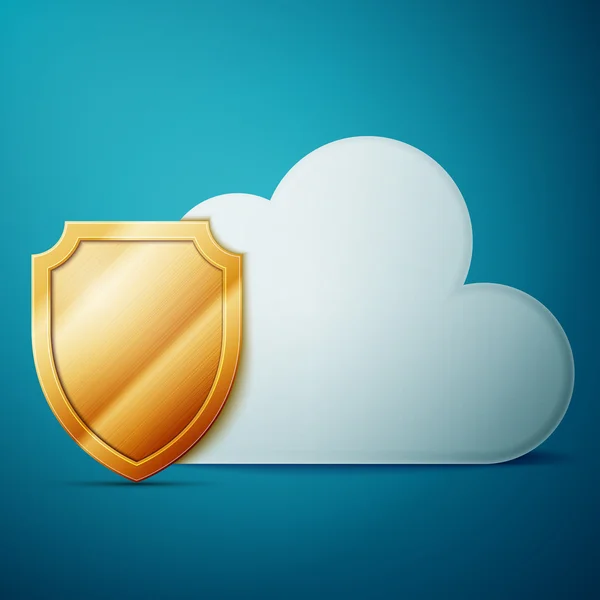 Sécurité informatique en nuage — Image vectorielle