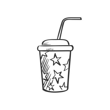 soda çeşme içki doodle çizim