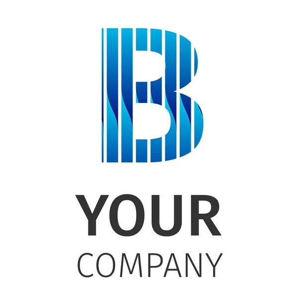 Abstrakt blå logo B — Stock vektor