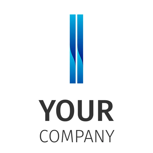 Logotipo azul abstracto I — Vetor de Stock