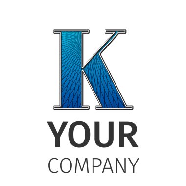 Guillochlu Logo, soyut mektup-K