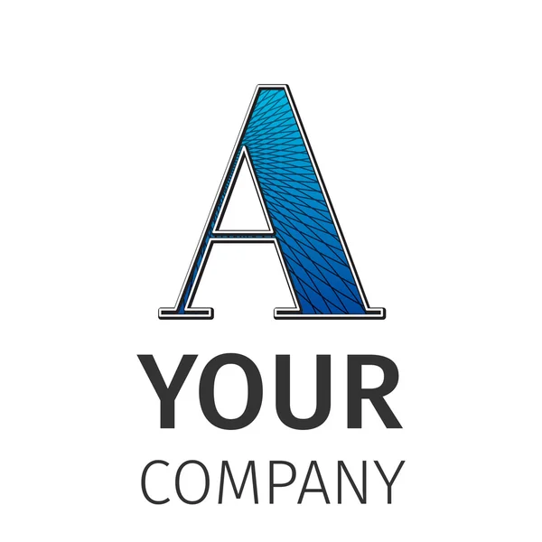 Logotipo guilhochê abstrato, letra-A — Vetor de Stock