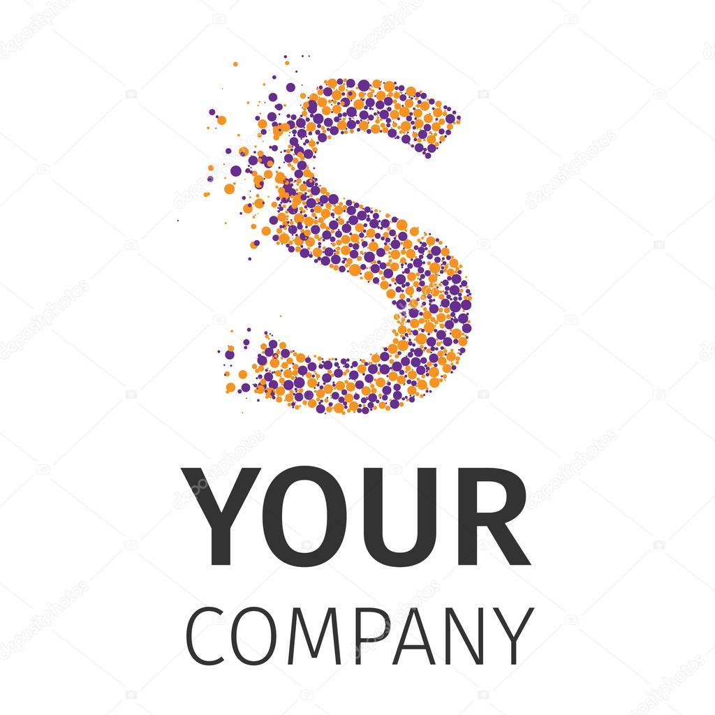 Letter S logo. Alphabet particles logotype vector design. Excellent vector illustration, EPS 10
