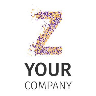 Alfabe parçacıklar logo, mektup-Z