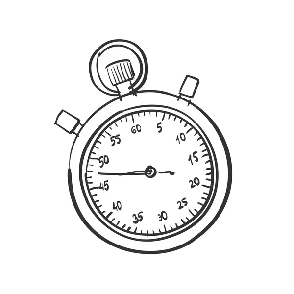 Doodle stopwatch — Stock Vector