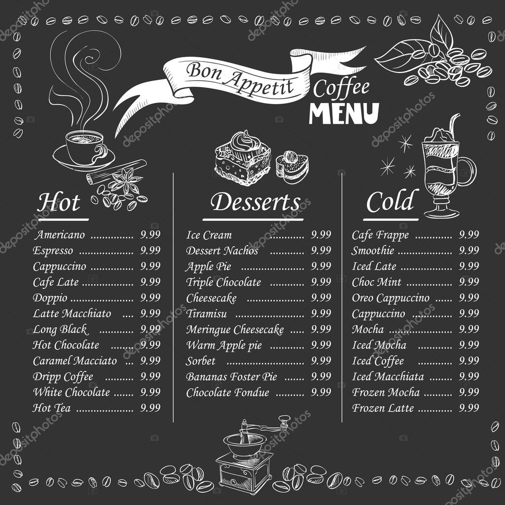 depositphotos_74595917 stock illustration coffee menu on chalkboard