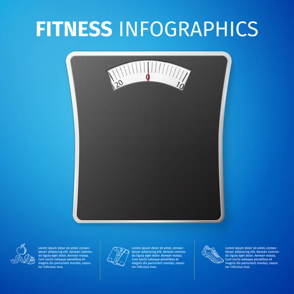 Fitness infografika — Stockový vektor