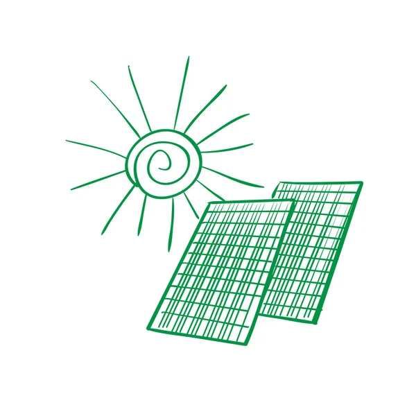 Doodle solar panels — Stock Illustration Doodle solar panels Royalty Free Stock Vectors