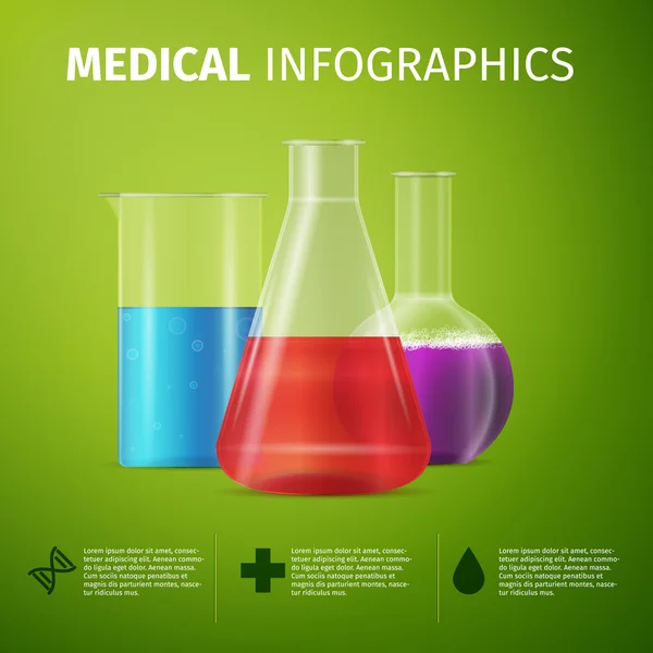 Tıbbi infographics — Stok Vektör