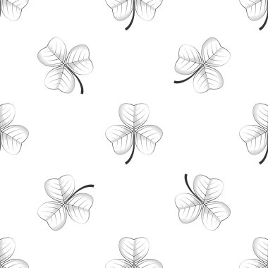 Vektör Dikişsiz retro desen, yonca