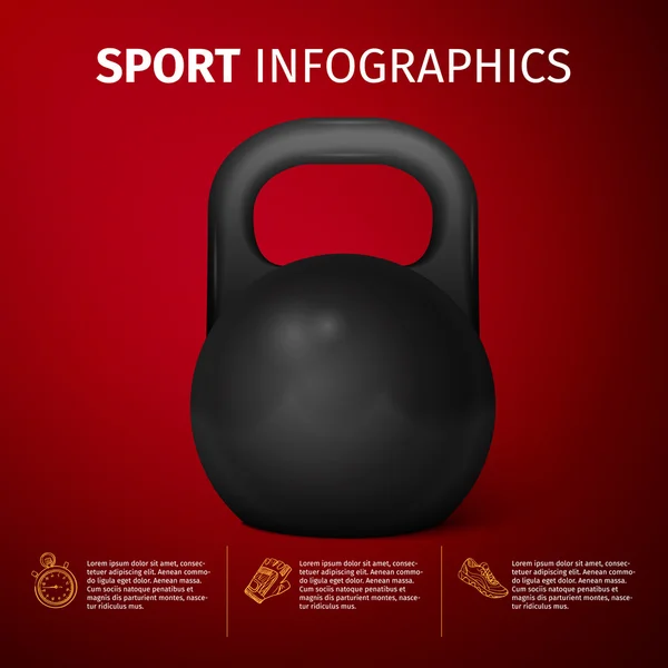 Infografías deportivas — Vector de stock