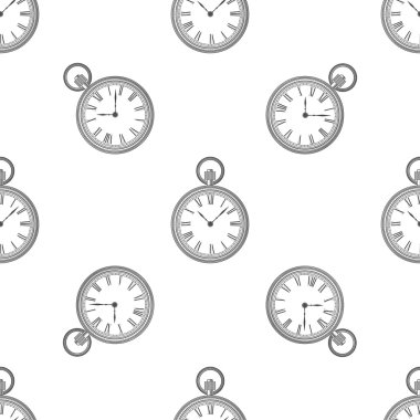 Vektör seamless retro modeli, saat