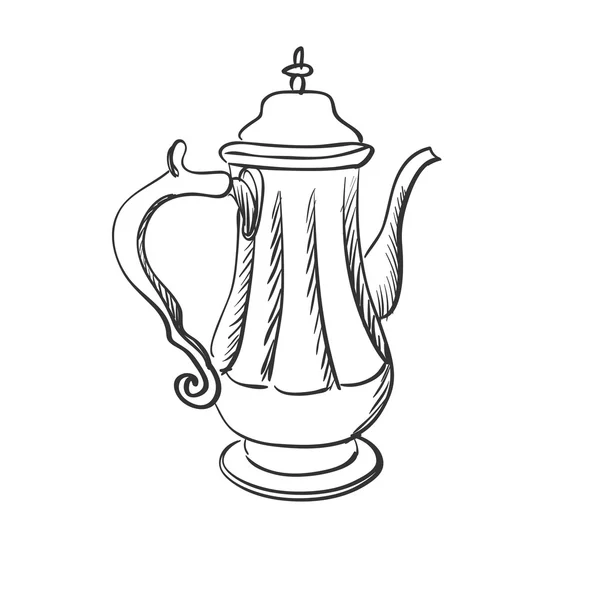 Doodle koffiepot — Stockvector