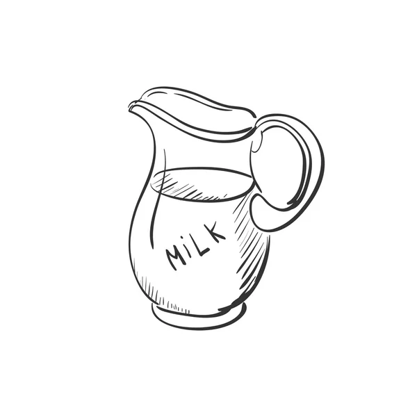 Doodle jug mjölk — Stock vektor