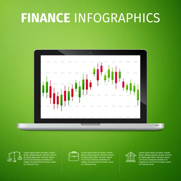 Finans infographics — Stok Vektör