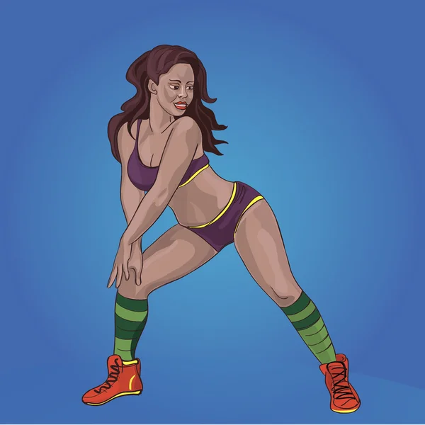 Fille danse Twerking — Image vectorielle