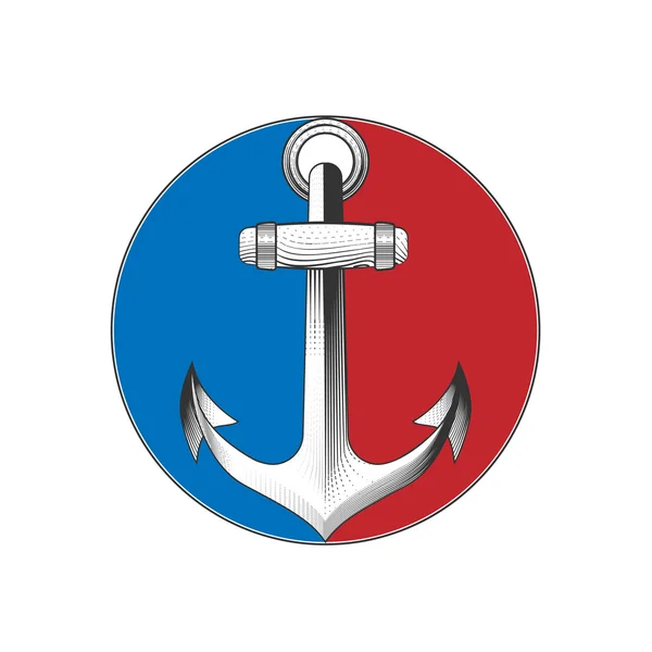 Anchor emblem — Stock Vector