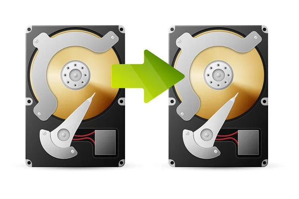 Sauvegarde des données du disque dur — Image vectorielle