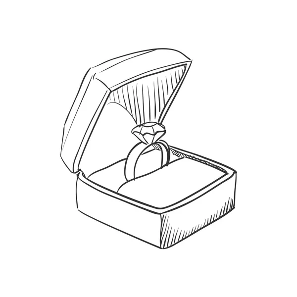 Doodle wedding ring — Stock Vector