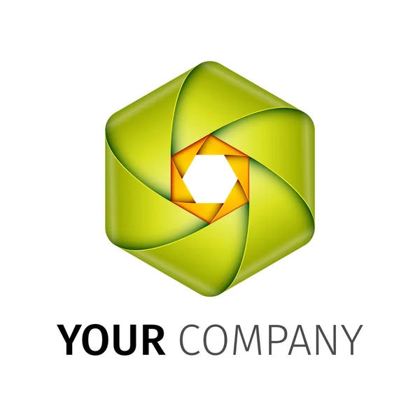 Absztrakt színes kamera exponáló logó — Stock Vector