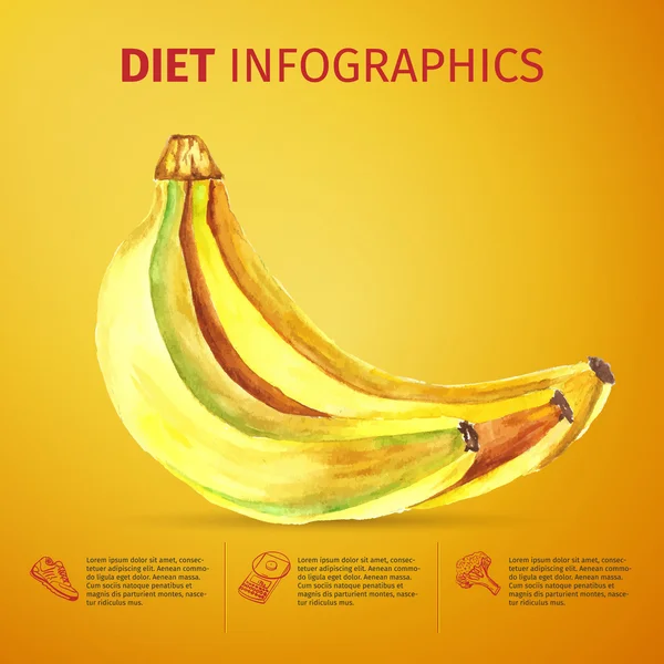 Infográficos de dieta — Vetor de Stock