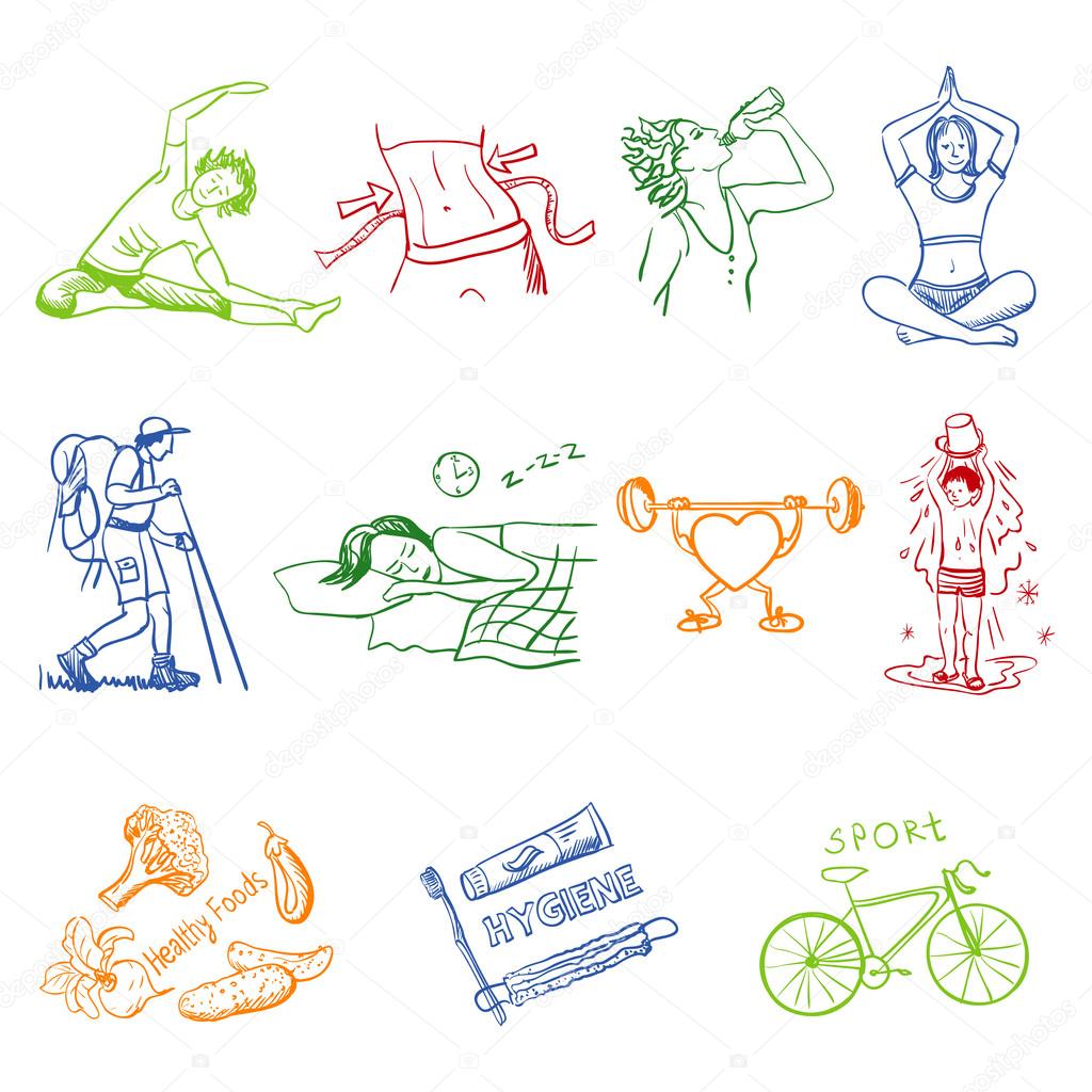 Healthy sport lifestyle concept one line drawing Vector Image