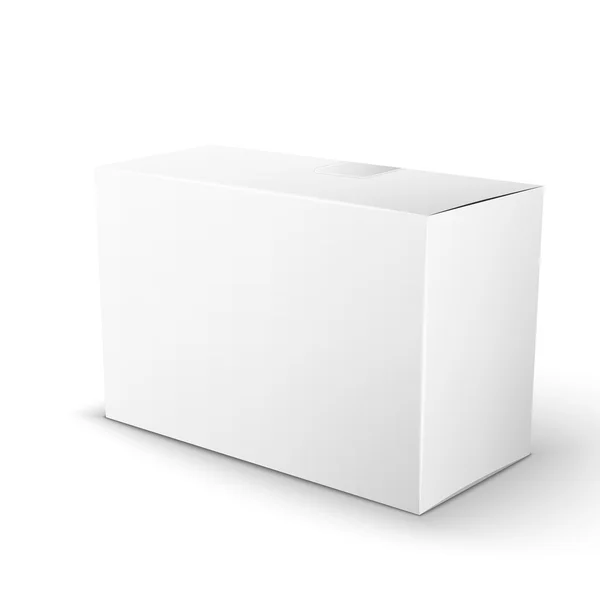 Caja de paquete de producto blanco — Vector de stock