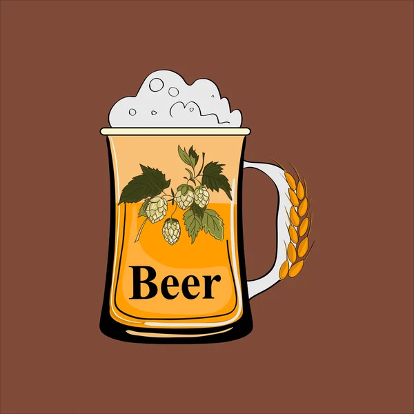 Colored Beer emblem — Stok Vektör