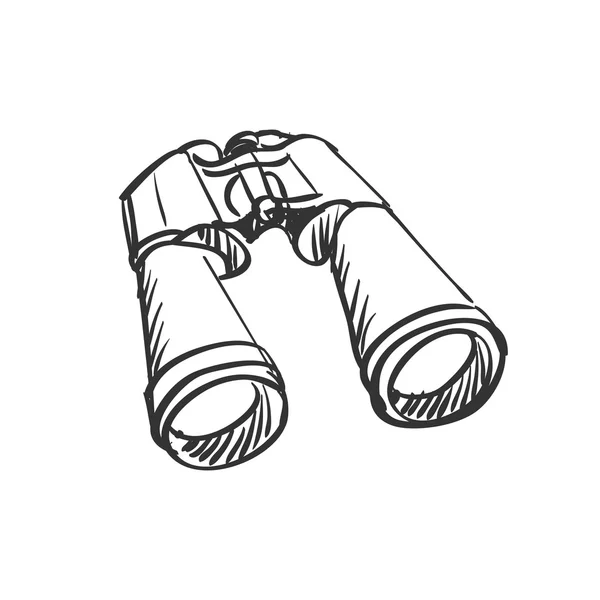 Binoculares de Doodle — Vector de stock