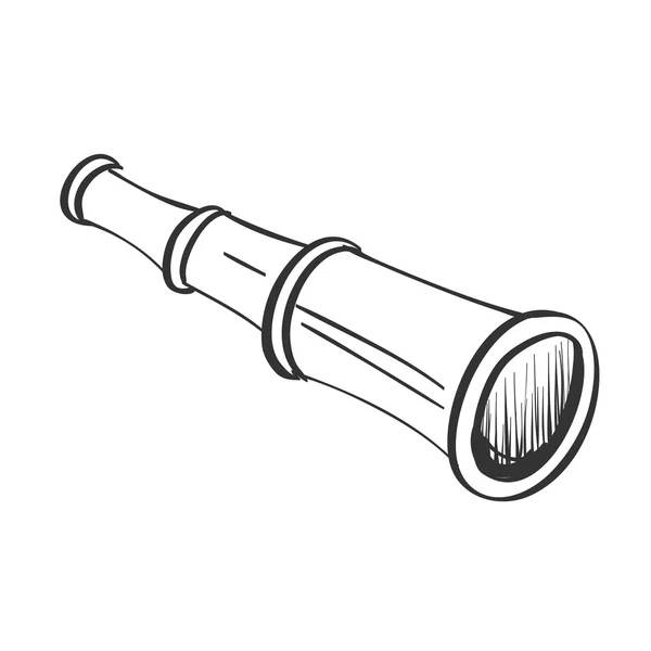 Doodle spyglass — Stock Vector