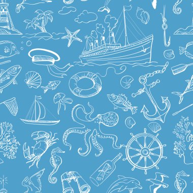 Deniz veya deniz temalı seamless modeli