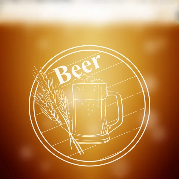 Pivní emblém — Stockový vektor