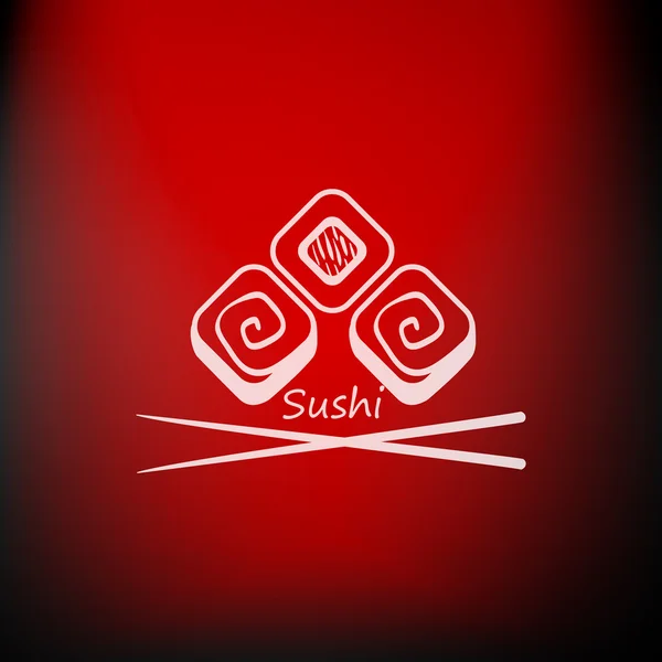 Etiqueta de sushi — Vector de stock