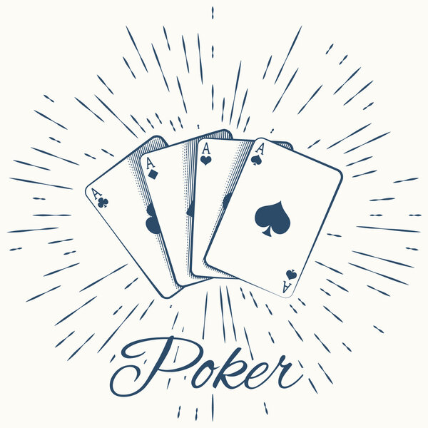 четыре туза и винтажный каркас от солнца
