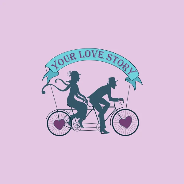 Love story Logo Symbol — Stock Vector