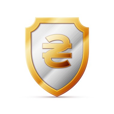 Hryvnia işaretiyle kalkan