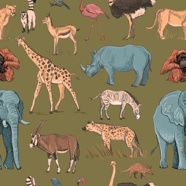 Kesintisiz hayvan seyyare desen