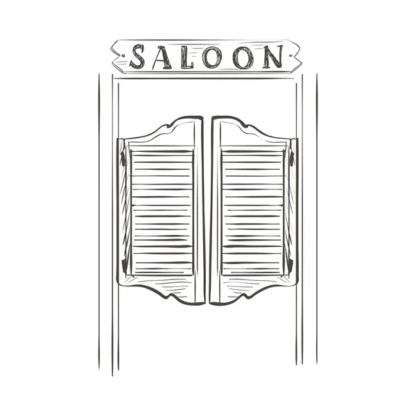 Saloon doodle —  Vetores de Stock