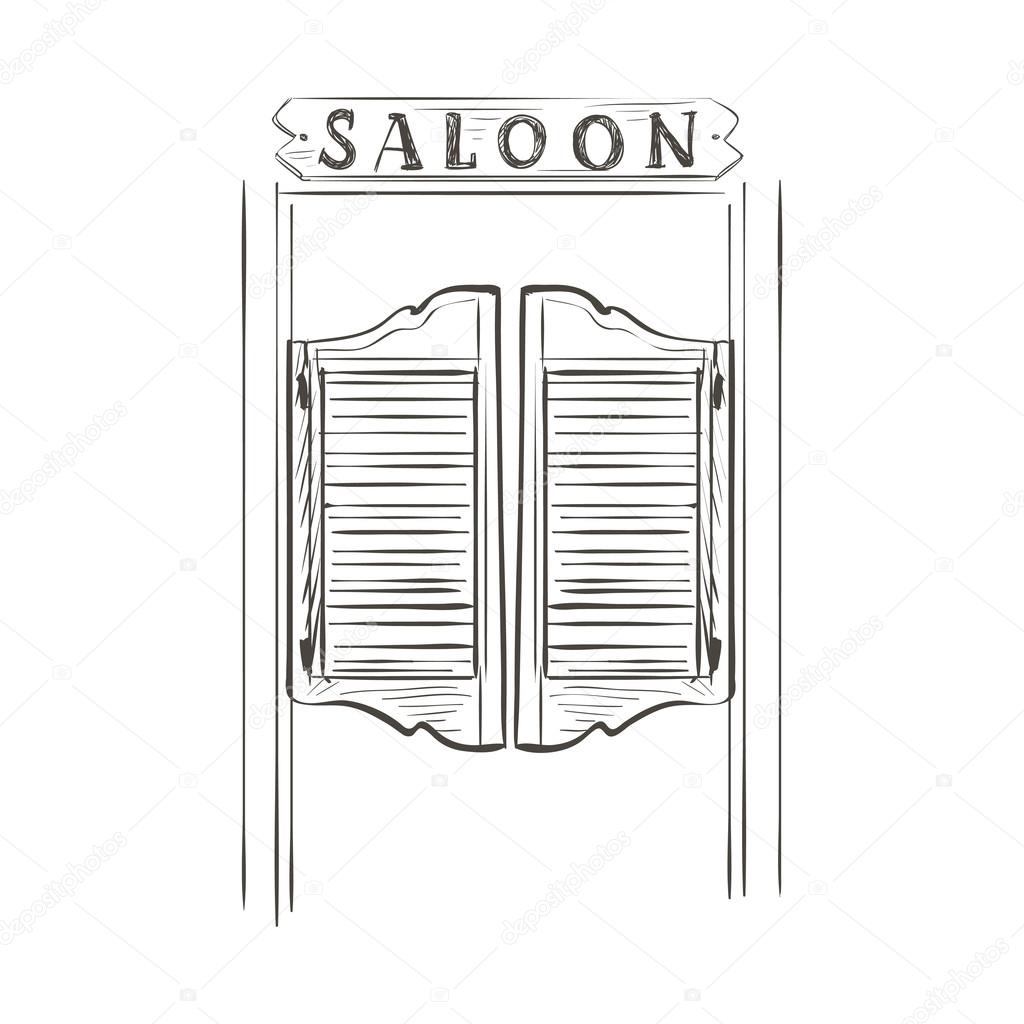 Doodle Saloon Stock Vector C Netkoff 82784232