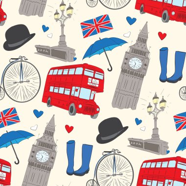 Londra desen vektör el çekilmiş 