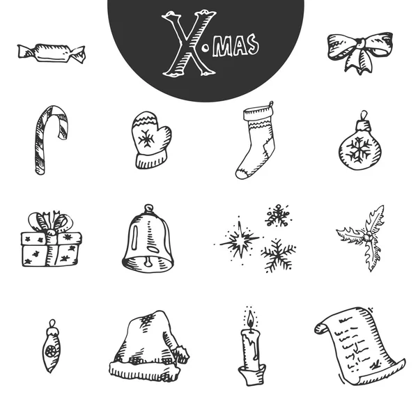 Doodle élément de Noël Illustrations De Stock Libres De Droits