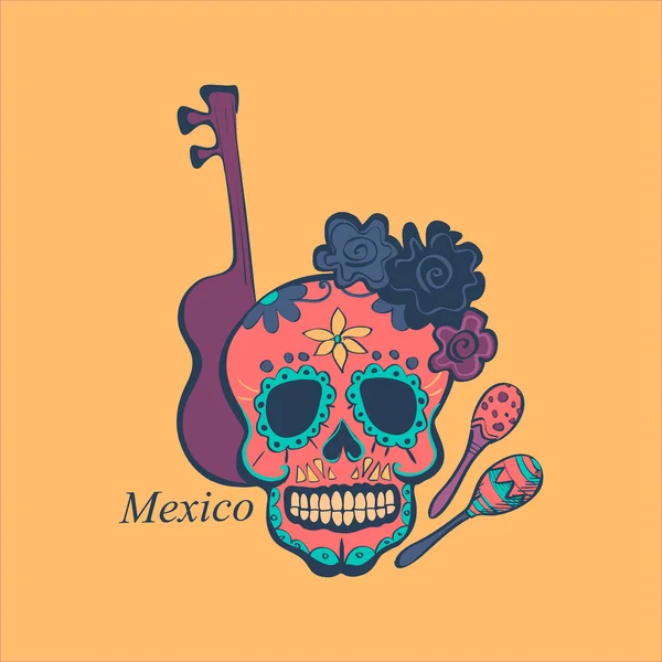 Étiquette et emblème mexicain — Image vectorielle