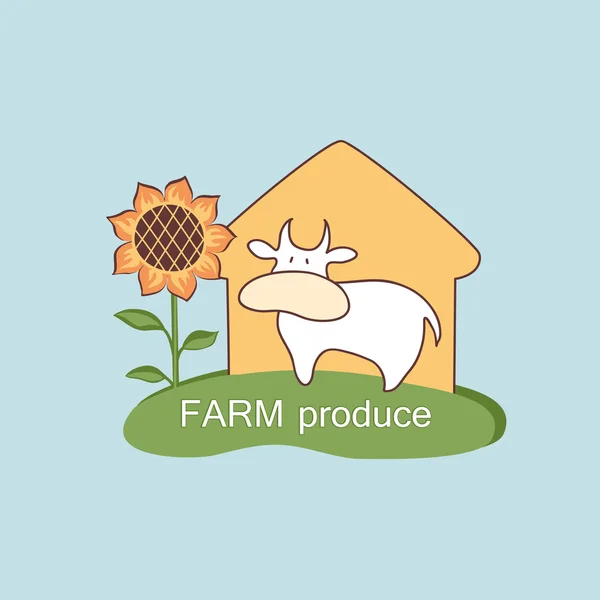 Logo et emblème de la ferme — Image vectorielle