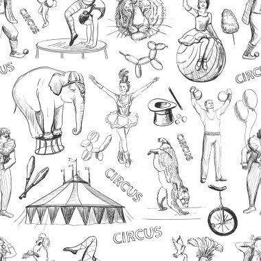 Kroki daireler seamless modeli