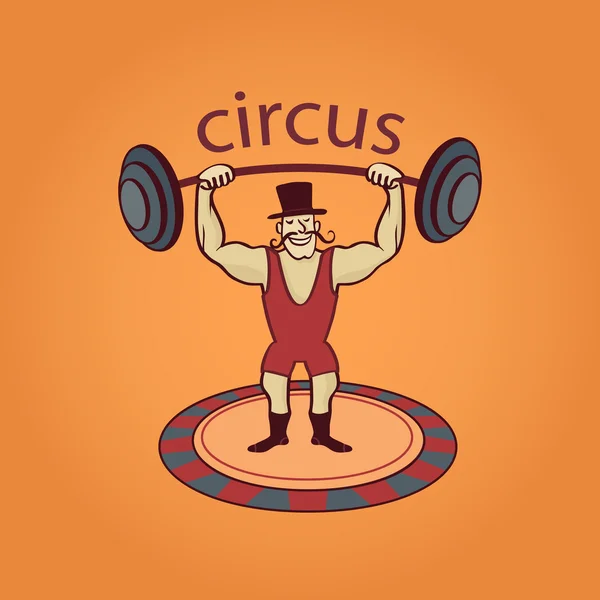 Hand drawn circus lable — Stock Vector