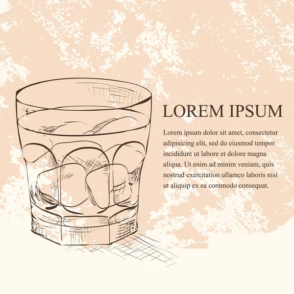 Cocktail Parrain scetch — Image vectorielle
